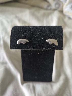 Silver Bear Stud Earrings The Golden Bear